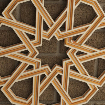 Intra απο ξύλο plywood 3mm-4mm πάχος Κελτικό στολίδι δεκάγωνο Δίασταση 8x8 cm INTRAFABR-114422920 - Image 1