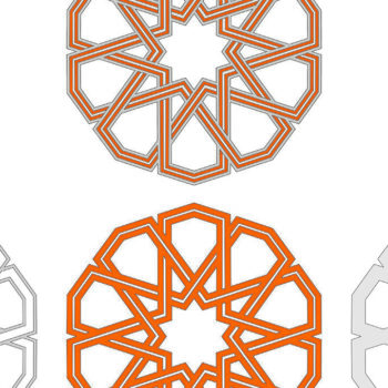 Intra απο ξύλο plywood 3mm-4mm πάχος Κελτικό στολίδι δεκάγωνο Δίασταση 8x8 cm INTRAFABR-114422920 - Image 2