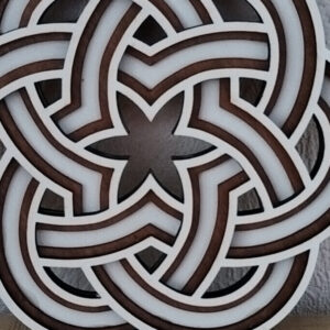 Intra απο ξύλο plywood 3mm-4mm πάχος Στολίδι Celtic Ellipse Δίασταση 8x8 cm INTRAFABR-113308048