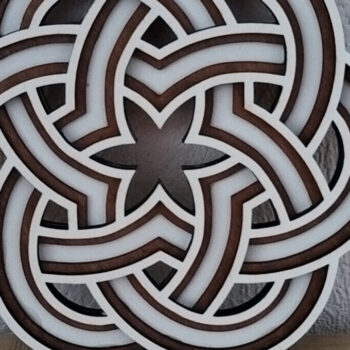 Intra απο ξύλο plywood 3mm-4mm πάχος Στολίδι Celtic Ellipse Δίασταση 8x8 cm INTRAFABR-113308048 - Image 1