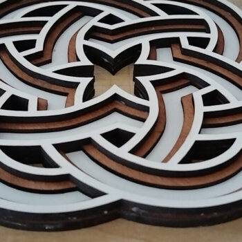 Intra απο ξύλο plywood 3mm-4mm πάχος Στολίδι Celtic Ellipse Δίασταση 8x8 cm INTRAFABR-113308048 - Image 2