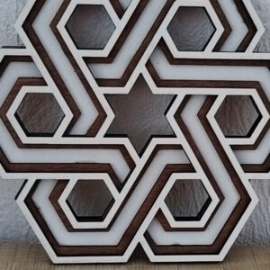 Intra απο ξύλο plywood 3mm-4mm πάχος Κέλτικο εξάγωνο στολίδι Δίασταση 8x8 cm INTRAFABR-113308429