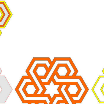 Intra απο ξύλο plywood 3mm-4mm πάχος Κέλτικο εξάγωνο στολίδι Δίασταση 8x8 cm INTRAFABR-113308429 - Image 3