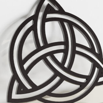 Intra απο ξύλο plywood 3mm-4mm πάχος Σύμβολο Κέλτικο Κόμβο Δίασταση 40x40 cm INTRAFABR-22623648 - Image 1