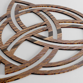 Intra απο ξύλο plywood 3mm-4mm πάχος Σύμβολο Κέλτικο Κόμβο Δίασταση 40x40 cm INTRAFABR-22623648 - Image 2