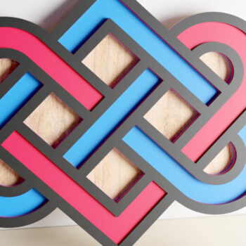 Intra απο ξύλο plywood 3mm-4mm πάχος Celtic Love Knot Δίασταση 40x40 cm INTRAFABR-22623637 - Image 1
