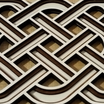 Intra απο ξύλο plywood 3mm-4mm πάχος Κελτικό τετράγωνο στολίδι Δίασταση 8x8 cm INTRAFABR-113046043 - Image 2