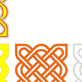 Intra απο ξύλο plywood 3mm-4mm πάχος Κελτικό τετράγωνο στολίδι Δίασταση 8x8 cm INTRAFABR-113046043 - Image 3