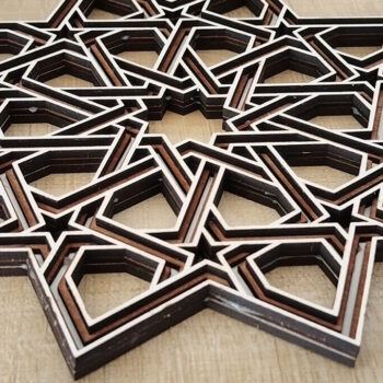 Intra απο ξύλο plywood 3mm-4mm πάχος Στολίδι Celtic Star Δίασταση 8x8 cm INTRAFABR-113432473 - Image 2