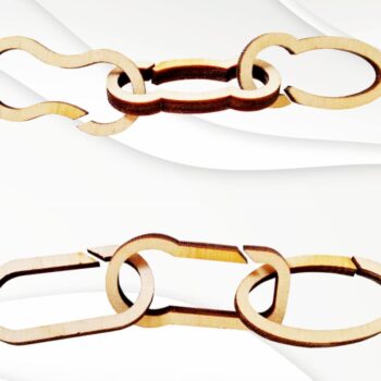 Intra απο ξύλο plywood 3mm-4mm πάχος Chain Design 6 Options, Design Δίασταση 15x15 cm INTRAFABR-123515475 - Image 1