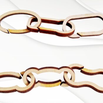 Intra απο ξύλο plywood 3mm-4mm πάχος Chain Design 6 Options, Design Δίασταση 15x15 cm INTRAFABR-123515475 - Image 2