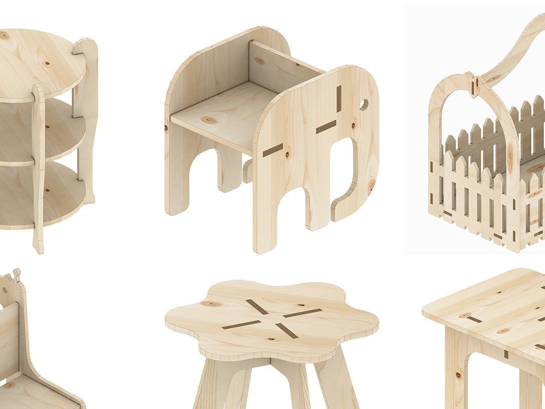 Intra απο ξύλο plywood 3mm-4mm πάχος Τραπεζάκι καρέκλας Flower Box Σχέδιο τραπεζιού σαλονιού Δίασταση 30x20 cm INTRAFABR-39427029 - Image 1