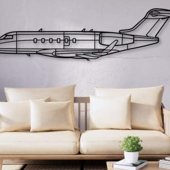 Intra απο ξύλο plywood 3mm-4mm πάχος Challenger 350 Aircraft  Silhouette Δίασταση 15x15 cm INTRAFABR-110752697 - Image 1