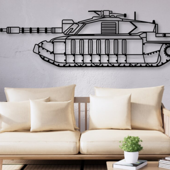 Intra απο ξύλο plywood 3mm-4mm πάχος Challenger II Tank Silhouette Δίασταση 15x15 cm INTRAFABR-110838033 - Image 1