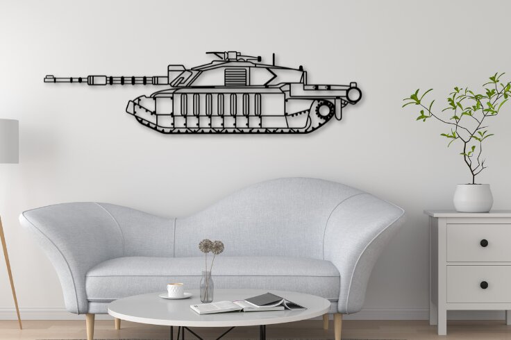 Intra απο ξύλο plywood 3mm-4mm πάχος Challenger III Tank Silhouette Δίασταση 15x15 cm INTRAFABR-110838082