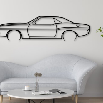 Intra απο ξύλο plywood 3mm-4mm πάχος Challenger Car Silhouette Δίασταση 15x15 cm INTRAFABR-110838197 - Image 1