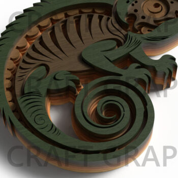 Intra απο ξύλο plywood 3mm-4mm πάχος Chameleon Layered Design Δίασταση 25x25 cm INTRAFABR-121762057 - Image 3