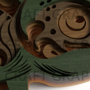 Intra απο ξύλο plywood 3mm-4mm πάχος Chameleon Layered Design Δίασταση 25x25 cm INTRAFABR-121762057 - Image 5