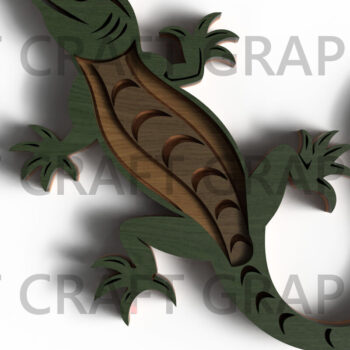 Intra απο ξύλο plywood 3mm-4mm πάχος Chameleon , Lizard Layered , Repti Δίασταση 25x25 cm INTRAFABR-121762137 - Image 3