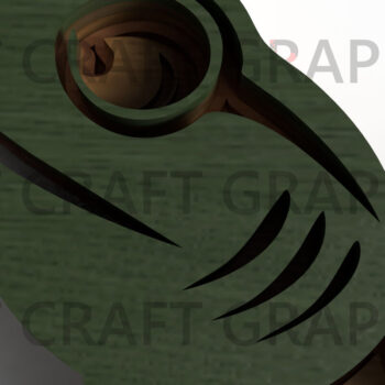 Intra απο ξύλο plywood 3mm-4mm πάχος Chameleon , Lizard Layered , Repti Δίασταση 25x25 cm INTRAFABR-121762137 - Image 6