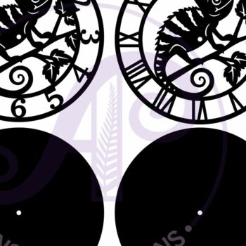 Intra απο ξύλο plywood 3mm-4mm πάχος κοπής με λέιζερ ρολόι τοίχου Chameleon Δίασταση 8x8 cm INTRAFABR-104204584 - Image 4