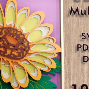 Intra απο ξύλο plywood 3mm-4mm πάχος Πολυστρωματικό κοπής Chamomile 3D Δίασταση 9x9 cm INTRAFABR-114261704 - Image 1