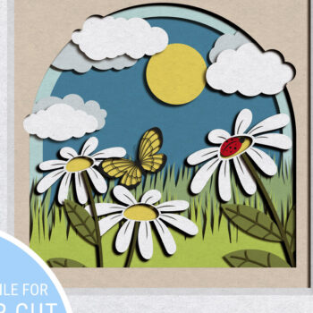 Intra απο ξύλο plywood 3mm-4mm πάχος Πρότυπο κοπής πολυστρωματικού χαρτιού CHAMOMILE Δίασταση 4x4 cm INTRAFABR-80169022 - Image 1