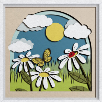 Intra απο ξύλο plywood 3mm-4mm πάχος Πρότυπο κοπής πολυστρωματικού χαρτιού CHAMOMILE Δίασταση 4x4 cm INTRAFABR-80169022 - Image 5