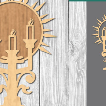 Intra απο ξύλο plywood 3mm-4mm πάχος Πολυέλαιος Διακόσμηση κοπής με λέιζερ Δίασταση 15x15 cm INTRAFABR-109409781 - Image 1