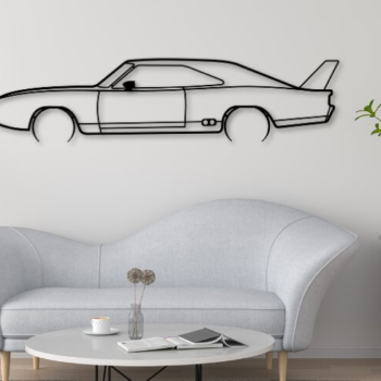 Intra απο ξύλο plywood 3mm-4mm πάχος Charger Daytona Car Silhouette Δίασταση 15x15 cm INTRAFABR-110838238 - Image 1