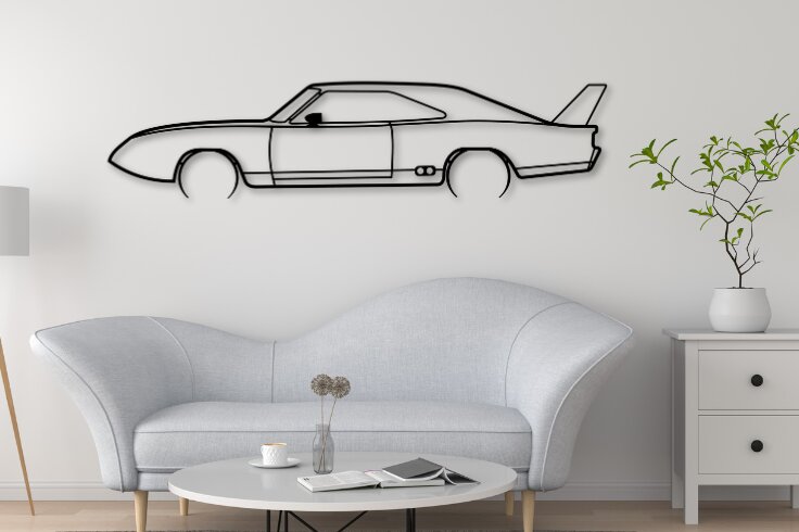 Intra απο ξύλο plywood 3mm-4mm πάχος Charger Daytona Car Silhouette Δίασταση 15x15 cm INTRAFABR-110838238