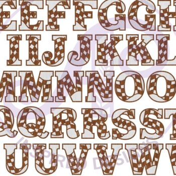 Intra απο ξύλο plywood 3mm-4mm πάχος αλφαβήτου με καρό γράμματα σημαία X 52 Δίασταση 5x5 cm INTRAFABR-90207156 - Image 4