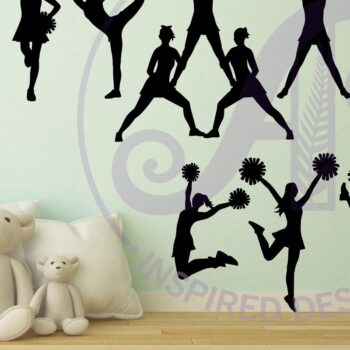 Intra απο ξύλο plywood 3mm-4mm πάχος Cheer Leading Silhouette Τοίχος κοπής με λέιζερ Δίασταση 30x20 cm INTRAFABR-106898422 - Image 2
