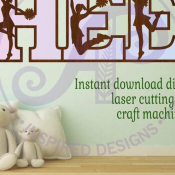 Intra απο ξύλο plywood 3mm-4mm πάχος Cheer Word Art Wall Art, . Δίασταση 20x20 cm INTRAFABR-118309897 - Image 2