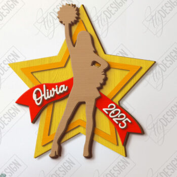 Intra απο ξύλο plywood 3mm-4mm πάχος Μαζορέτα σημάδι | Διακόσμηση τοίχου Δίασταση 30x20 cm INTRAFABR-122963049 - Image 1