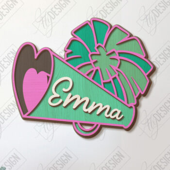 Intra απο ξύλο plywood 3mm-4mm πάχος Μαζορέτα σημάδι | Διακόσμηση τοίχου Δίασταση 30x20 cm INTRAFABR-122963057 - Image 1