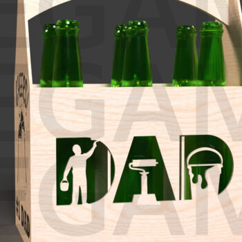 Intra απο ξύλο plywood 3mm-4mm πάχος Cheers #1 Dad Beer Tote Δίασταση 15x15 cm INTRAFABR-122114044 - Image 1