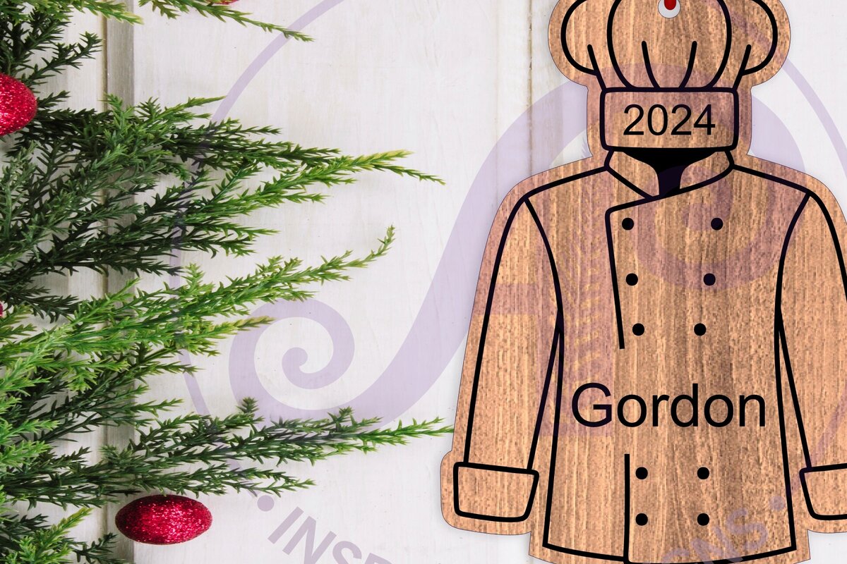 Intra απο ξύλο plywood 3mm-4mm πάχος Χριστουγεννιάτικο στολίδι Chef or Bakers Δίασταση 4x4 cm INTRAFABR-106492170