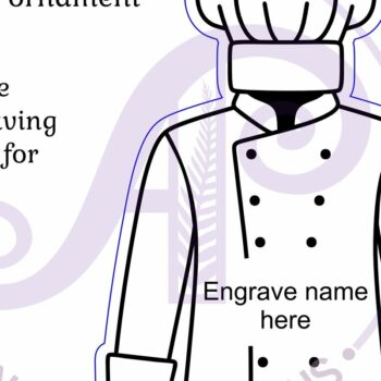 Intra απο ξύλο plywood 3mm-4mm πάχος Χριστουγεννιάτικο στολίδι Chef or Bakers Δίασταση 4x4 cm INTRAFABR-106492170 - Image 3