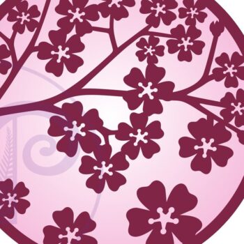 Intra απο ξύλο plywood 3mm-4mm πάχος Επιγραφή τοίχου Cherry Blossom, . Δίασταση 10x10 cm INTRAFABR-78975183 - Image 2