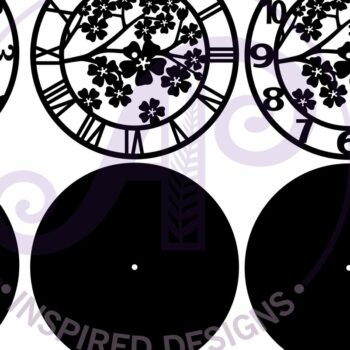 Intra απο ξύλο plywood 3mm-4mm πάχος κοπής με λέιζερ ρολόι τοίχου Cherry Blossom Δίασταση 8x8 cm INTRAFABR-96973150 - Image 5