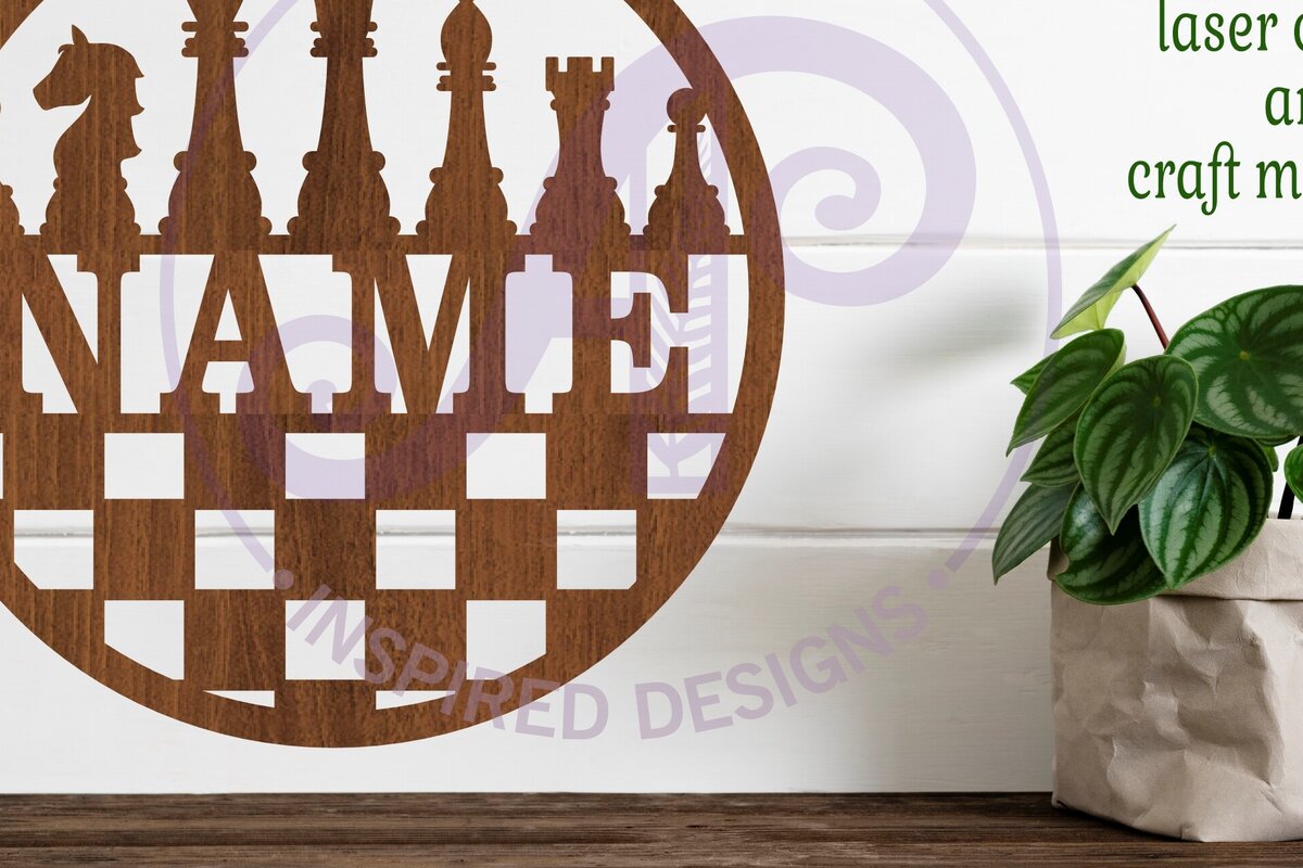 Intra απο ξύλο plywood 3mm-4mm πάχος Πρότυπο κοπής με λέιζερ σκακιστικό σύμβολο Δίασταση 6x6 cm INTRAFABR-92084514