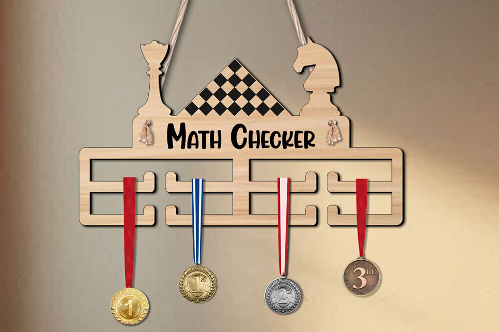 Intra απο ξύλο plywood 3mm-4mm πάχος Chess Sport Man Medal Hanger Display Δίασταση 15x15 cm INTRAFABR-120633343