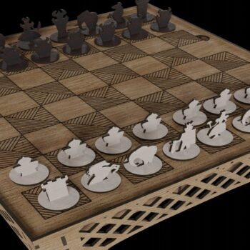 Intra απο ξύλο plywood 3mm-4mm πάχος Τέχνη σκακιέρας για διακόσμηση σπιτιού Δίασταση 3x3 cm INTRAFABR-113818560 - Image 3