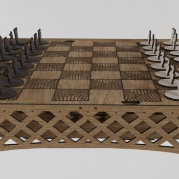 Intra απο ξύλο plywood 3mm-4mm πάχος Τέχνη σκακιέρας για διακόσμηση σπιτιού Δίασταση 3x3 cm INTRAFABR-113818560 - Image 4