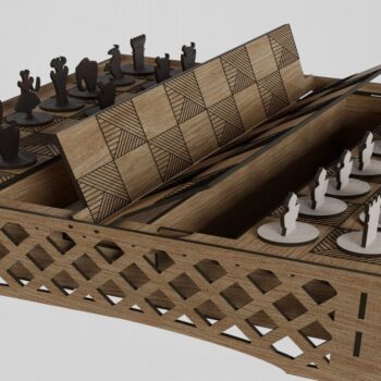 Intra απο ξύλο plywood 3mm-4mm πάχος Τέχνη σκακιέρας για διακόσμηση σπιτιού Δίασταση 3x3 cm INTRAFABR-113818560 - Image 6