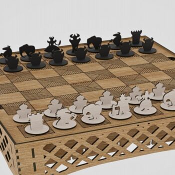 Intra απο ξύλο plywood 3mm-4mm πάχος Τέχνη σκακιέρας για διακόσμηση σπιτιού Δίασταση 3x3 cm INTRAFABR-113818560 - Image 10