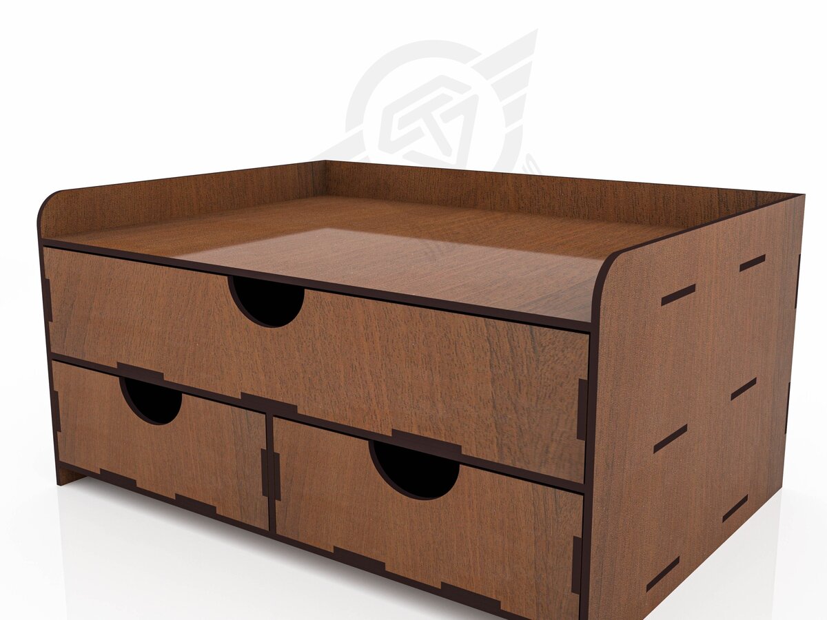 Intra απο ξύλο plywood 3mm-4mm πάχος Συρταριέρα Cut  Δίασταση 8x5 cm INTRAFABR-118017622 - Image 2