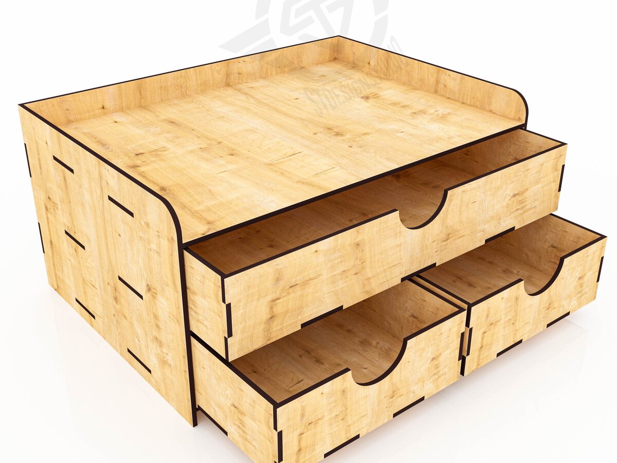 Intra απο ξύλο plywood 3mm-4mm πάχος Συρταριέρα Cut  Δίασταση 8x5 cm INTRAFABR-118017622 - Image 3
