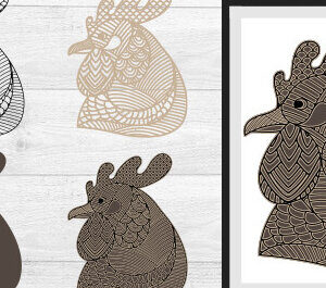 Intra απο ξύλο plywood 3mm-4mm πάχος Κοτόπουλο Δίασταση 30x20 cm INTRAFABR-30272476